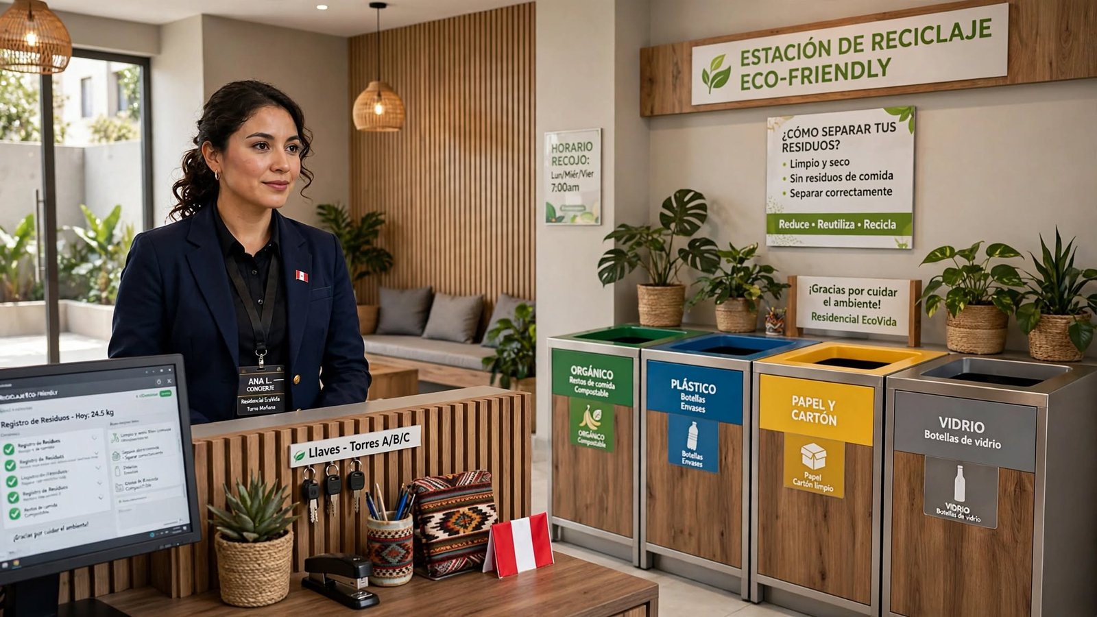 Manejo de residuos y zonas de reciclaje